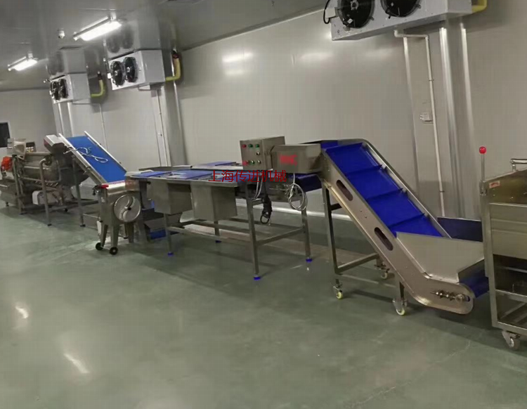 廚房配菜輸送機(jī)，蔬菜配送生產(chǎn)流水線